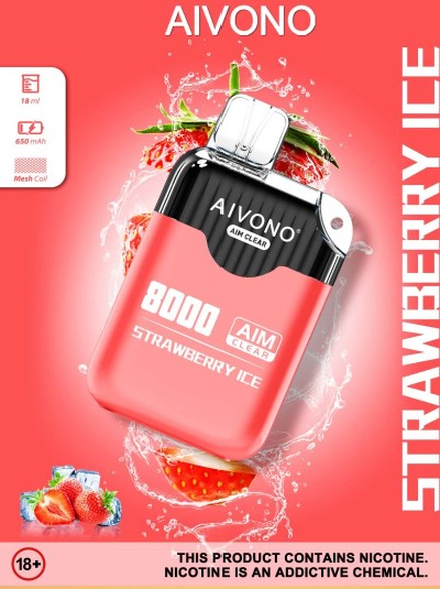 Strawberry Ice Disposable Vape 8000 Puffs